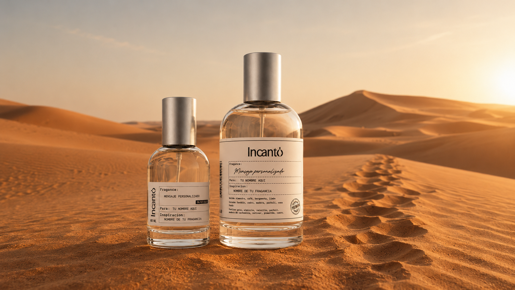 Perfumes Incanto en el desierto